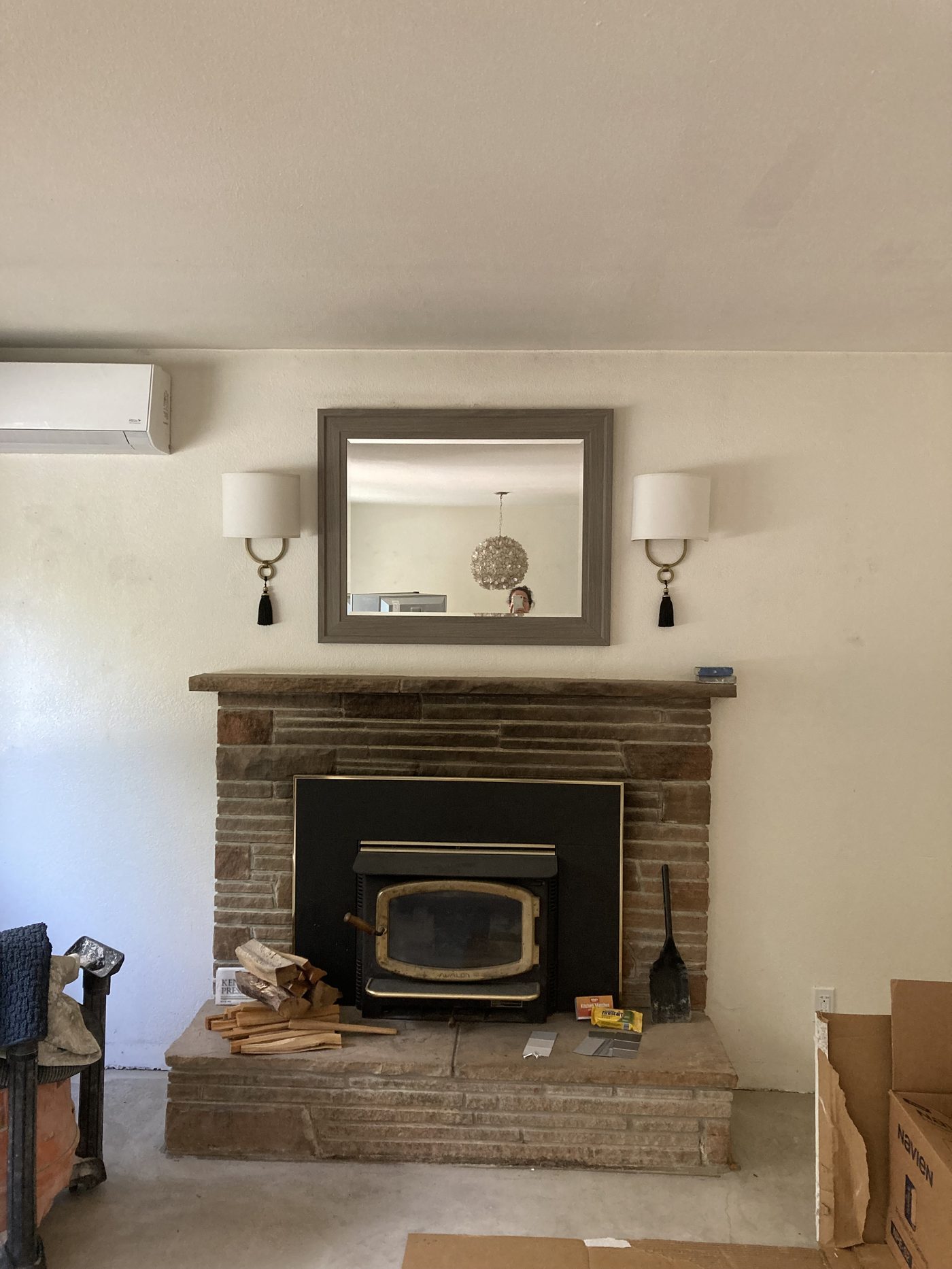 Fireplace surround, before