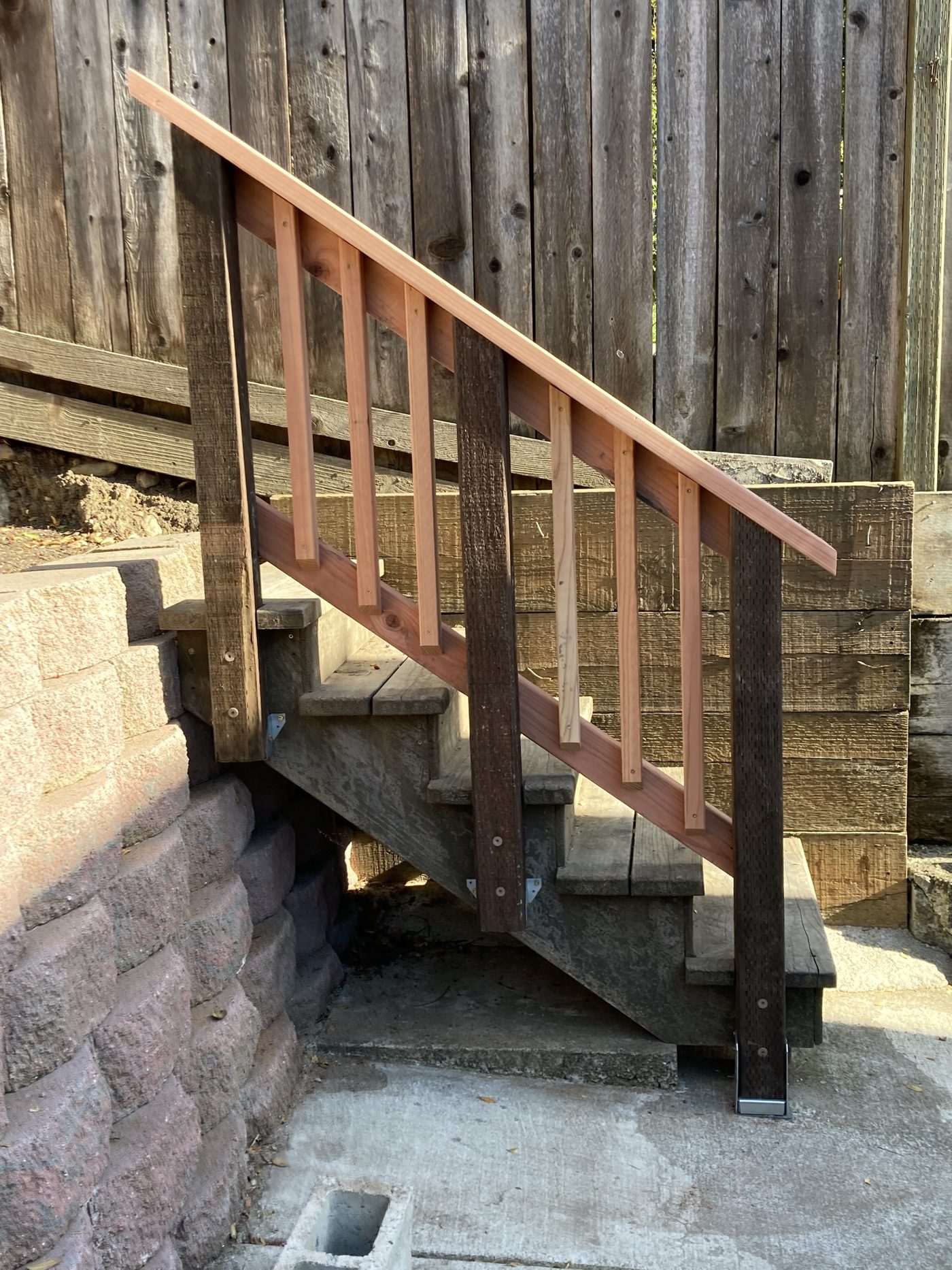 Outdoor handrail, after
