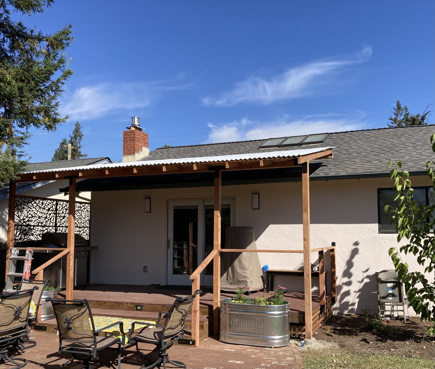 Porch cover, after