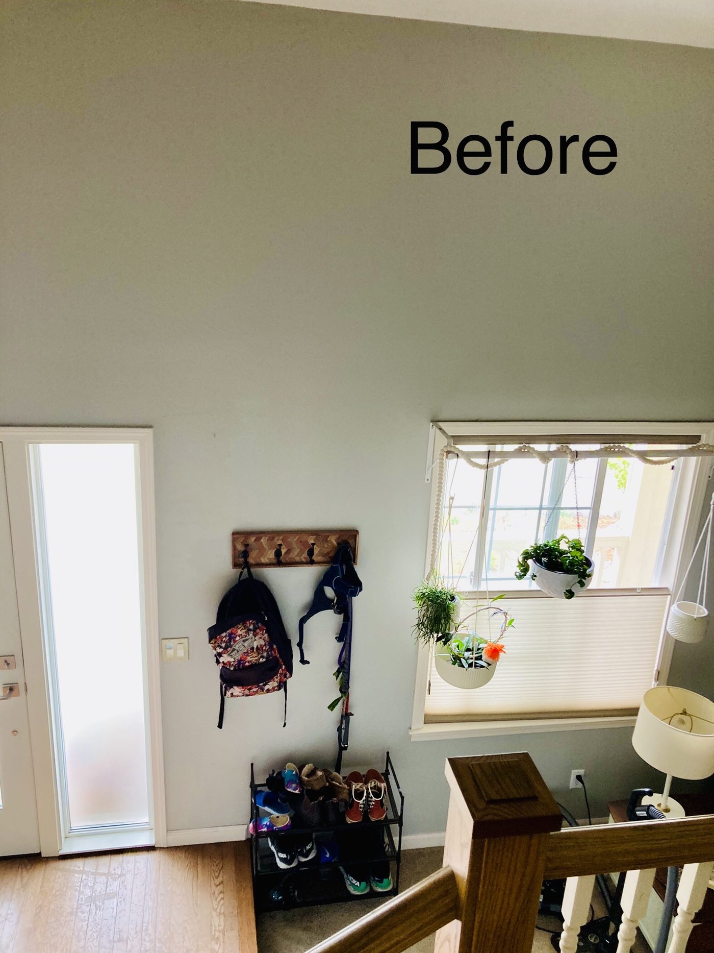 Slat feature wall, before