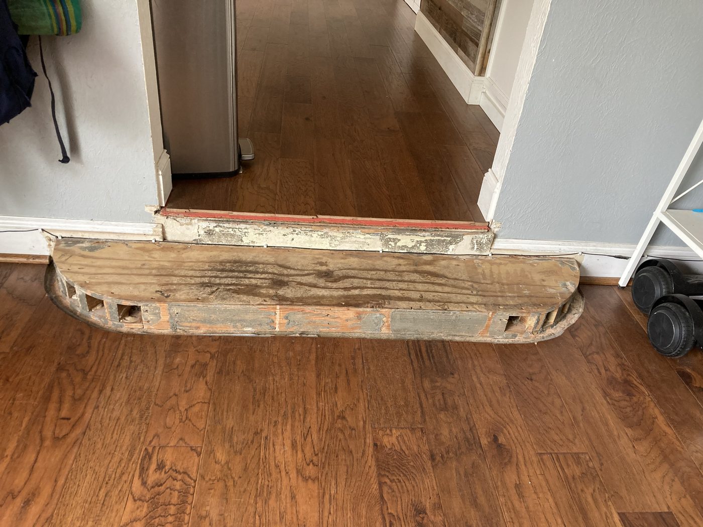 Interior step, before