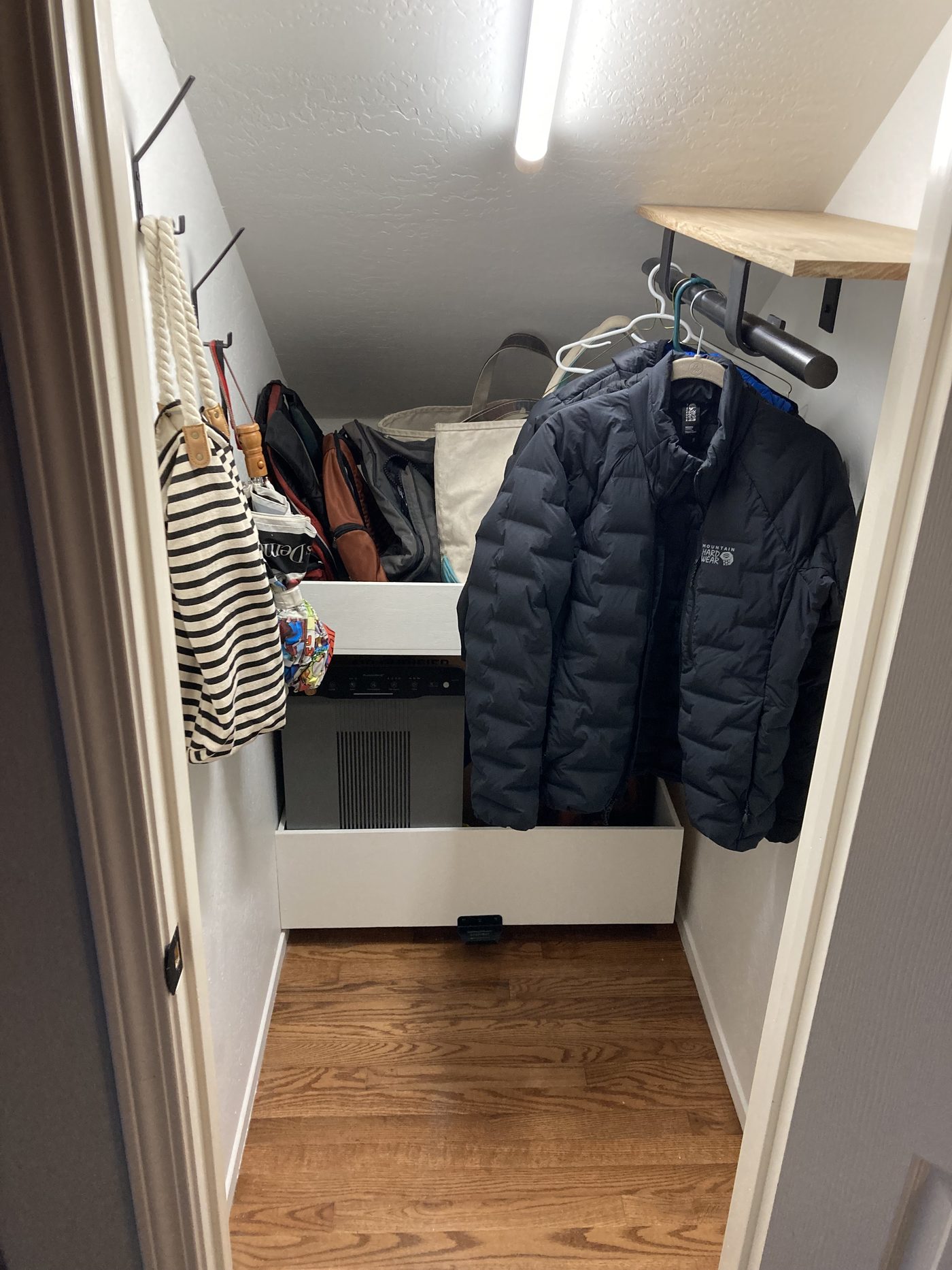 Under-stairs closet, after